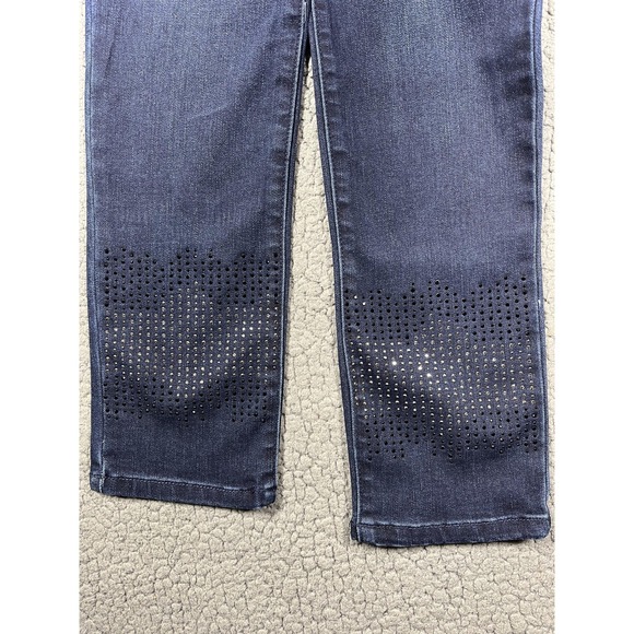 Sam Edelman Jeans Womens 28 Dark Wash Blue High Rise Skinny Studded Ankle Denim - Picture 3 of 15